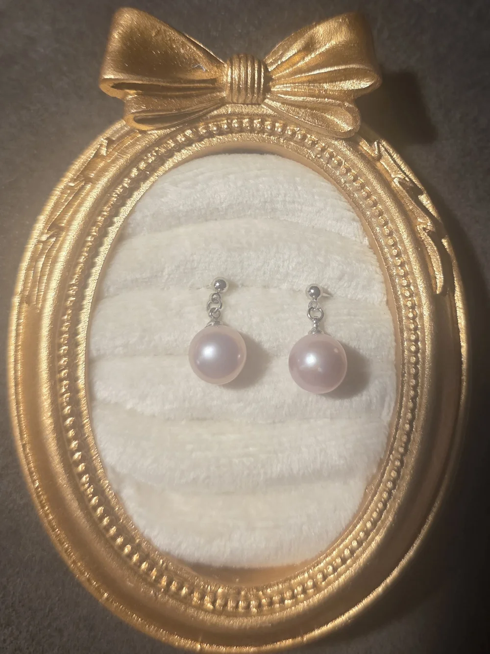 Pink Pearl Drop Earrings